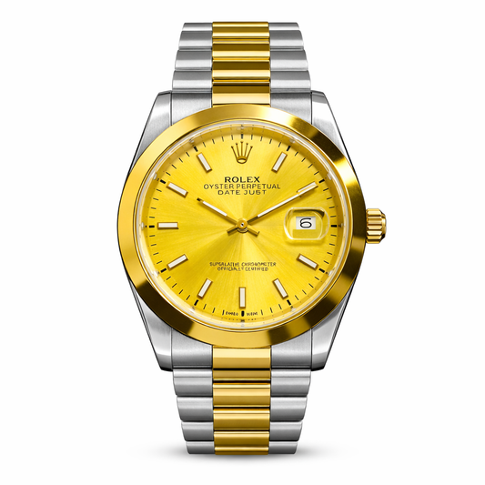 Luxury Rolex Datejust Gold Dial Two-Tone Stainless Steel Men's Watch