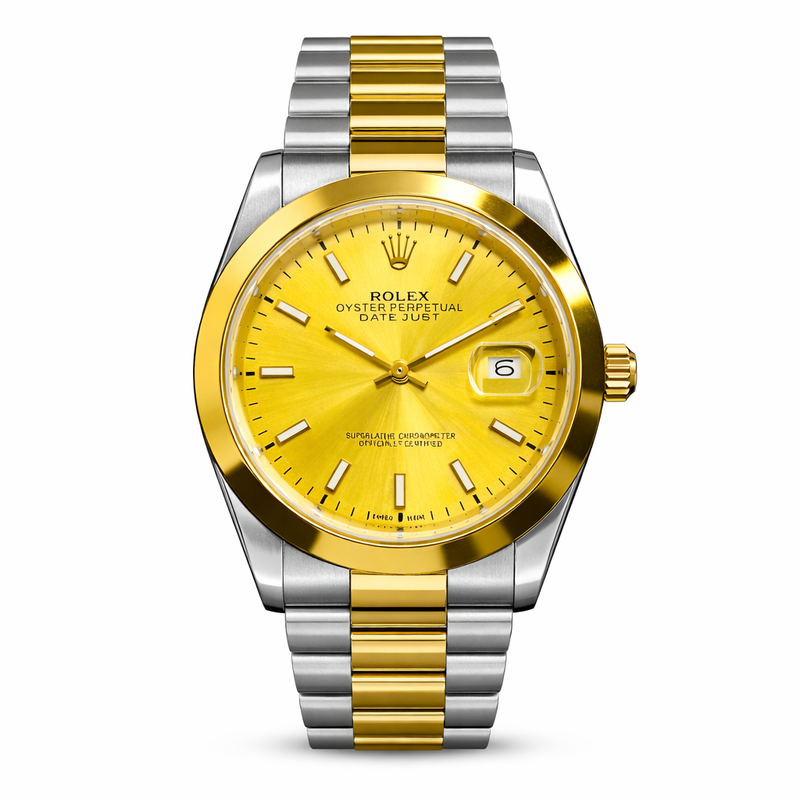 Luxury Rolex Datejust Gold Dial Two-Tone Stainless Steel Men's Watch